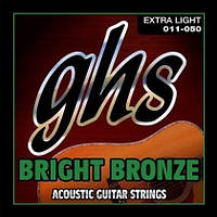 Струны для акустической гитары GHS BB20X Bright Bronze Extra Light .011 - .050