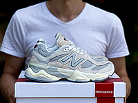 Мужские кроссовки New Balance 9060 grey Нью Баланс серые замшевые весна лето 43