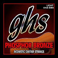 Струни для акустичної гітари GHS S325 Phosphor Bronze Light .012 - .054