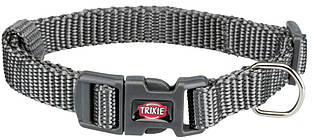 Нашийник для собак Trixie Premium нейлон, S-M: 30-45 см / 15 мм, графітовий