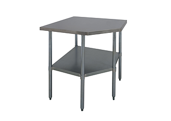 Гастрономічний кутовий стіл зі стілницею з нержавіючої сталі