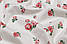 Сатин "Малинові трояндочки на білому тлі", №4724с, фото 5