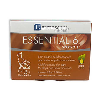 Краплі для догляду за шкірою та шерстю собак Dermoscent ESSENTIAL-6 spot-on for dog (0-10 кг)