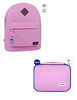Рюкзак розовый Bagland 17л. + косметичка 4л.розовая