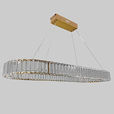 Бронзова 90 см довга скляна led люстра (918-VP116 BRZ (900)), фото 4