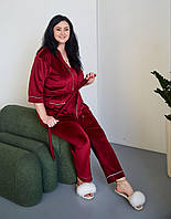 Жіноча піжама велюрова домашній костюм р.2XL,3XL,4XL,5XL