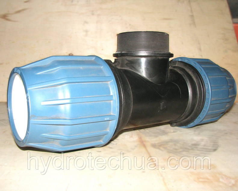 Трійник для ПНТ труб ЗР 110х4" роб. тиск 10 бар