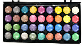 Набір акварельних фарб MONT MARTE Signature Metallic з перламутром 36 кольорів+1 пензлик ALLe2154, фото 3