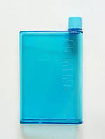 Плоская бутылка 420 мл для воды Memobottle A5 Голубая