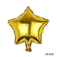 Зірка 10" золото фольгована куля