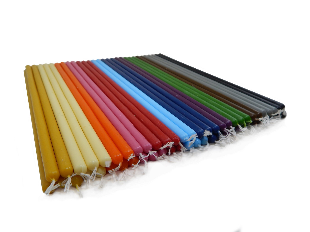 Купить Цветные восковые свечи 20 см (60 шт), цена 231 ₴ — Prom.ua (ID ...