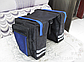 Велосумка на багажник. Сумка на багажник велосипеда загальним обсягом 27L. Колір чорний з синіми вставками, фото 2
