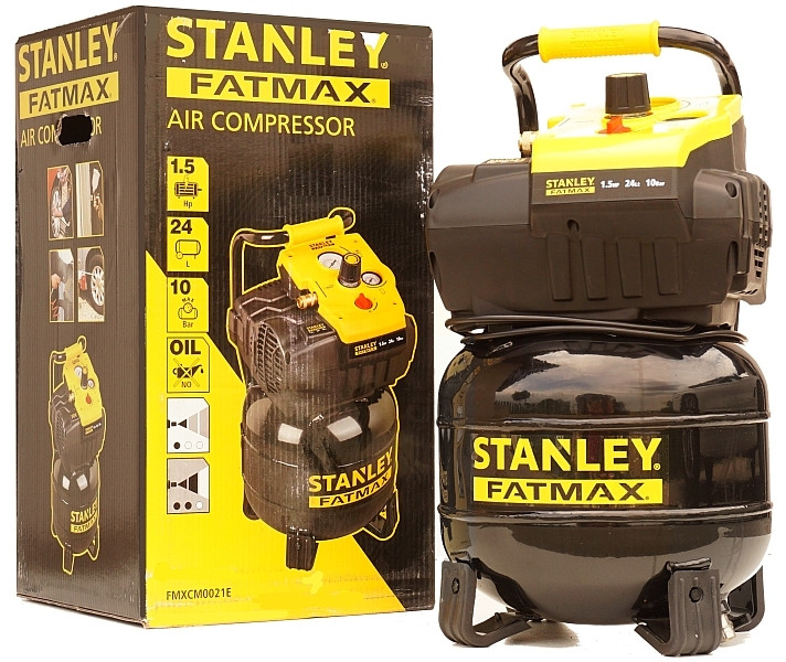 Безмасляний компресор  Stanley FMXCM0021E 24 l 10 bar