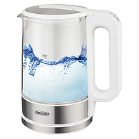 Скляний чайник Mesko MS 1301 white білий 1,7 л з контролем температури