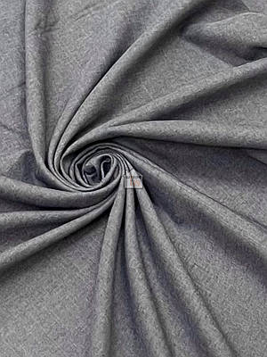 Двосторонній льон для штор California V-42 однотонна шторна тканина, середньо-сірий колір