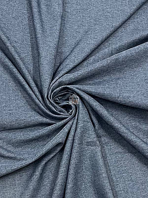Двосторонній льон для штор California V-43 однотонна шторна тканина, синьо-сірий колір