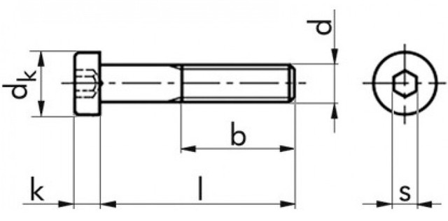 Винт М4 DIN 7984 с низкой цилиндрической головкой Винт М4 DIN 7984 с низкой цилиндрической головкой