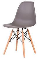 Стул с пластиковым сиденьем M-05 мокко, на буковых ножках Charles Eames DSW