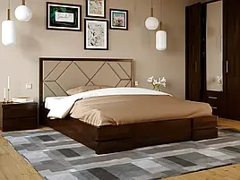 Ліжко Тіфані з металевим підйомним механізмом натуральне дерево Арбор Древ