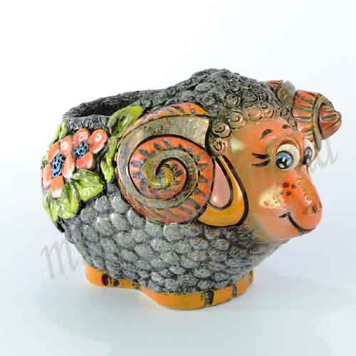 Горщик керамічний для пересадки квітів Баранчик