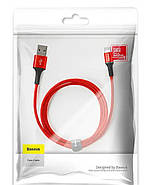 Кабель для iPhone lightning з підсвічуванням Baseus Halo Data Cable USB for iP 0.5M Red (CALGH-F09), фото 4