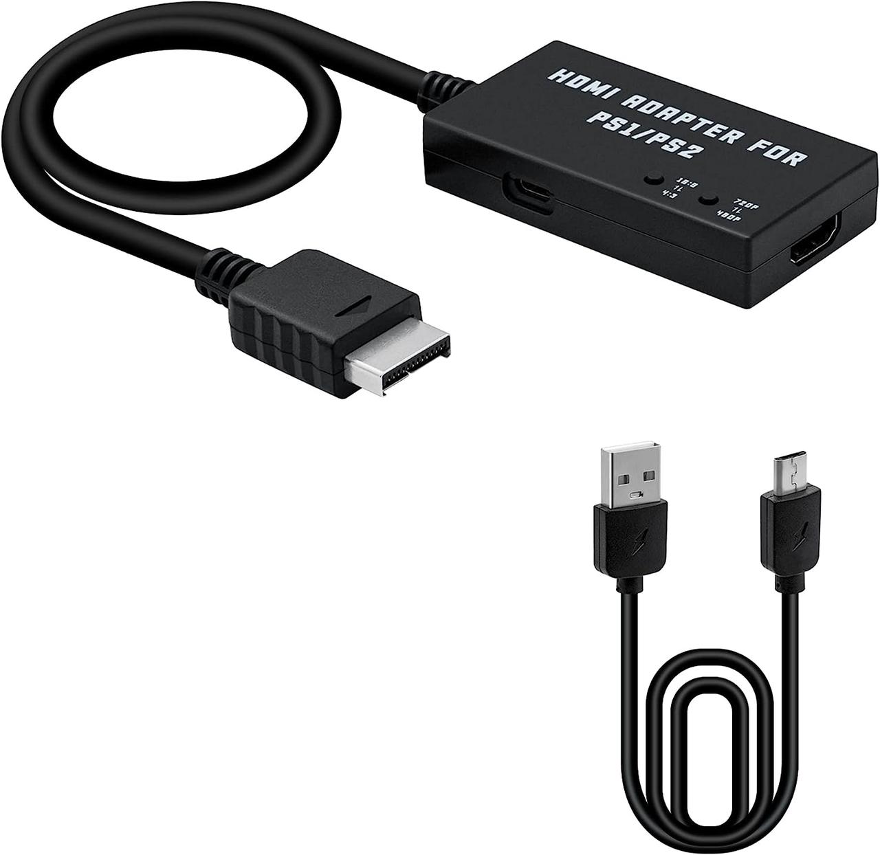 Адаптер Mcbazel PS1/PS2 до HDMI, багатофункціональний HDTV-адаптер кабелю HDMI для PS1/PS2, фото 1