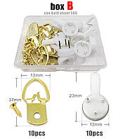 Кріплення Для Картин Без Свердління до 5 кг Набір 20 шт Box B SPEC (SP-24232)