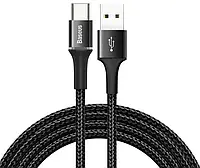 Кабель с подсветкой Baseus Halo Data Cable USB for Type-C 2M Black (CATGH-C01)