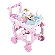 Дитячий возик Disney Princess зі знімною тацею і чайним сервізом Smoby 312502 від 3 років