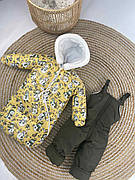 Зимовий дитячий теплий комбінезон-трансформер 3в1 для новонародженного на овчині: курточка конверт для ніг напівкомбінезон