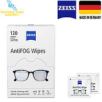 Антифог салфетки для очков и оптики 120 шт ZEISS Antifog 24 години захисту