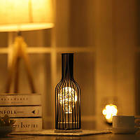 Нічник світлодіодний на батарейках, кутий світильник світлодіодний у формі пляшки