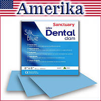 Платки для коффердама Silk Blue Dental Dam (Sanctuary) платки для кофердаму силк блу, Голубой шелк