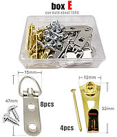 Кріплення Картин на Стіну Без Свердління до 15 кг Набір 12 шт Box E SPEC (SP-24235)