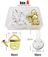 Кріплення Для Фоторамок Без Свердління до 3 кг Box А Набір 20 шт SPEC (SP-24231)