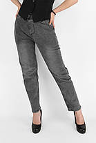 Джинси МОМ на гумці Жіночі стильні джинси у великих розмірах Kenalin Темно-сірий 31, фото 2