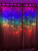 Гирлянда штора 3*1м 100 led Curtain RGB 8 режимов пульт