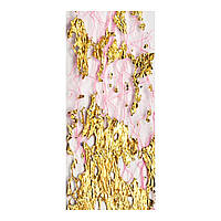 Фольга-сітка для нігтів декоративна золото/рожевий