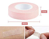 Cкотч-стрічка (1.2см) для нарощування вій, рожевого кольору, паперова S, фото 7