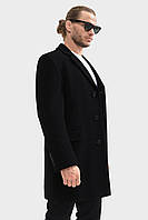 Мужское пальто черное демисезонное Lord (арт. S-510)