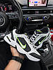 Чоловічі кросівки Nike Air Monarch 4 White Gray Green Найк Аїр Монарх iv білі з сірими шкіряні молодіжні стильні 41 42 43 44 45 46, фото 7
