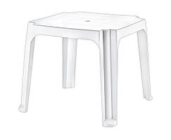 Стіл пластиковий журнальний для саду Столик кавовий квадратний 2588 Senyayla plastik 44*44 cm H 44 cm