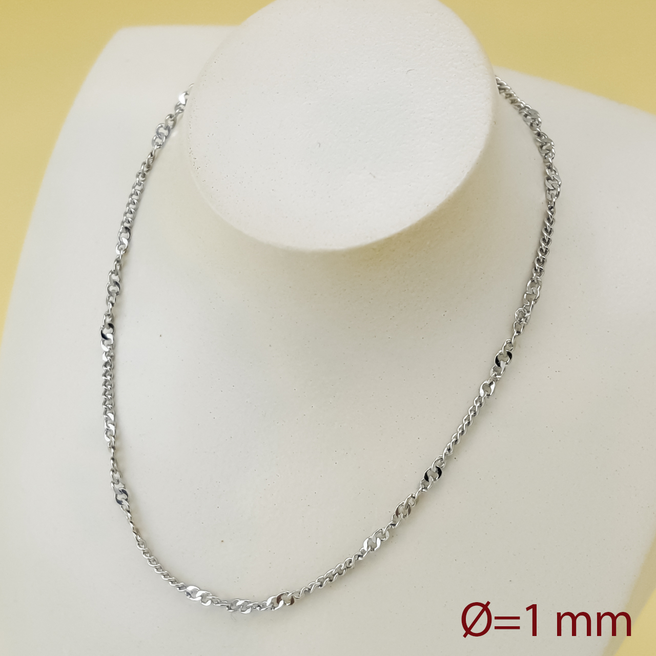 Ланцюжок "Спіраль", р.45, медсплав Xuping, stainless steel