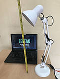 Лампа настільна офісна для манікюру затискачем біла лампа на струбцині та на підставці, лампа для школяра NSM-800A, фото 6