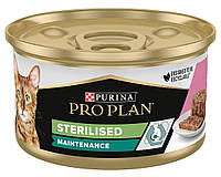 Влажный корм Purina Pro Plan Sterilised для стерилизованных котов Паштет с тунцом и лососем 85 г