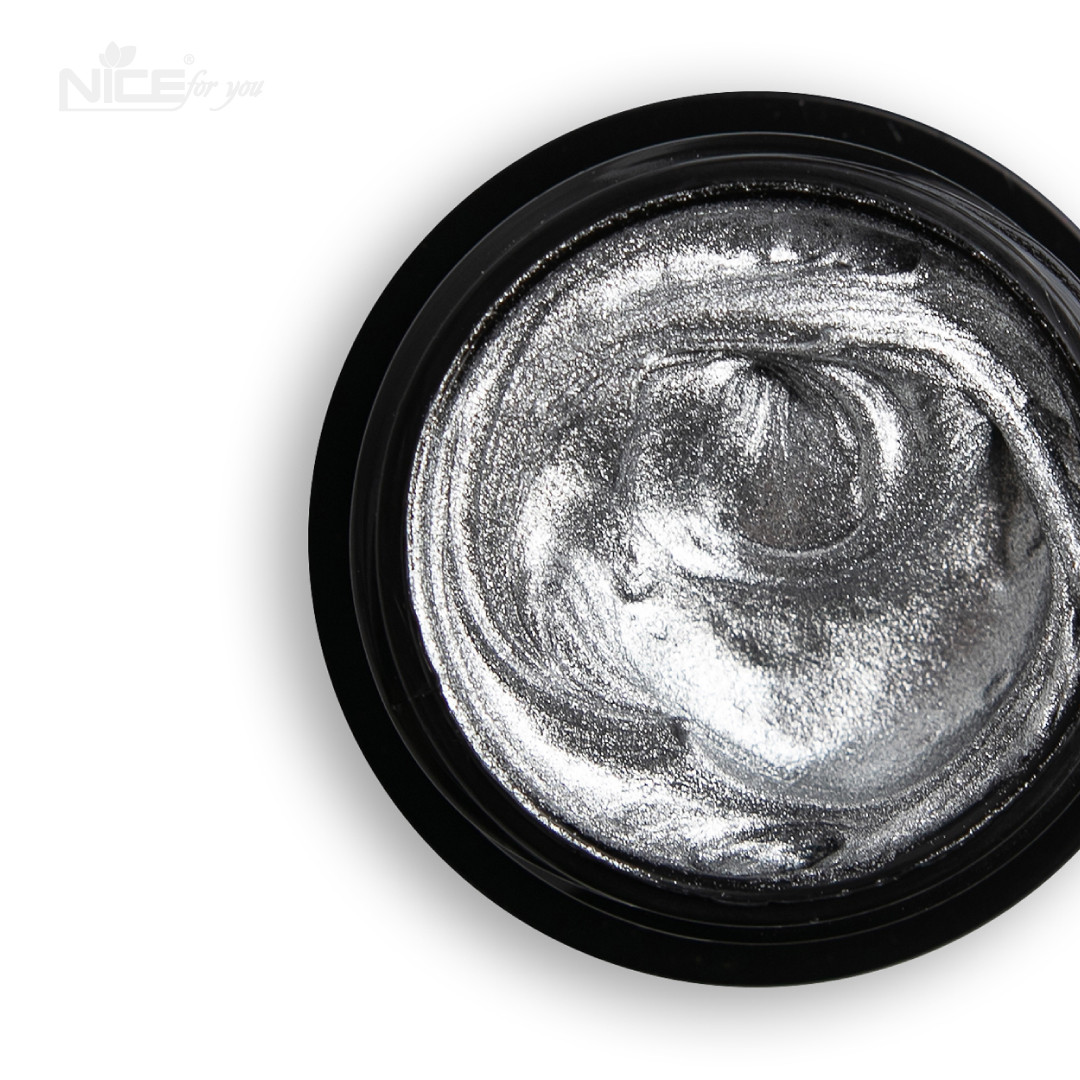 Гель-паста для дизайну Nice for you Gel paste 2D Silver Срібло 5 г