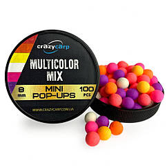Бойли Pop-up CrazyCarp Multicolor (без запаху) — 8 мм