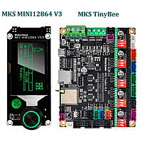 Makerbase MKS TinyBee ESP32 Плата 3D прінтера TFT 12864 екран USB друк WiFi веб керування