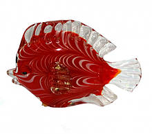 Риба червона кольорове лите скло