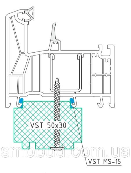 Теплоізоляційний підставковий профіль 50x30x1180 мм, матеріал — Neopor® by BASF